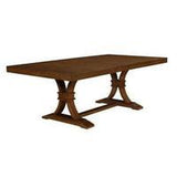 Binaural Truffle Trestle Dining Table with Leaf