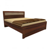 Marak Double Bed Dark Brown & Beige