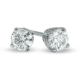 Diamond Solitaire Round Stud Hoops